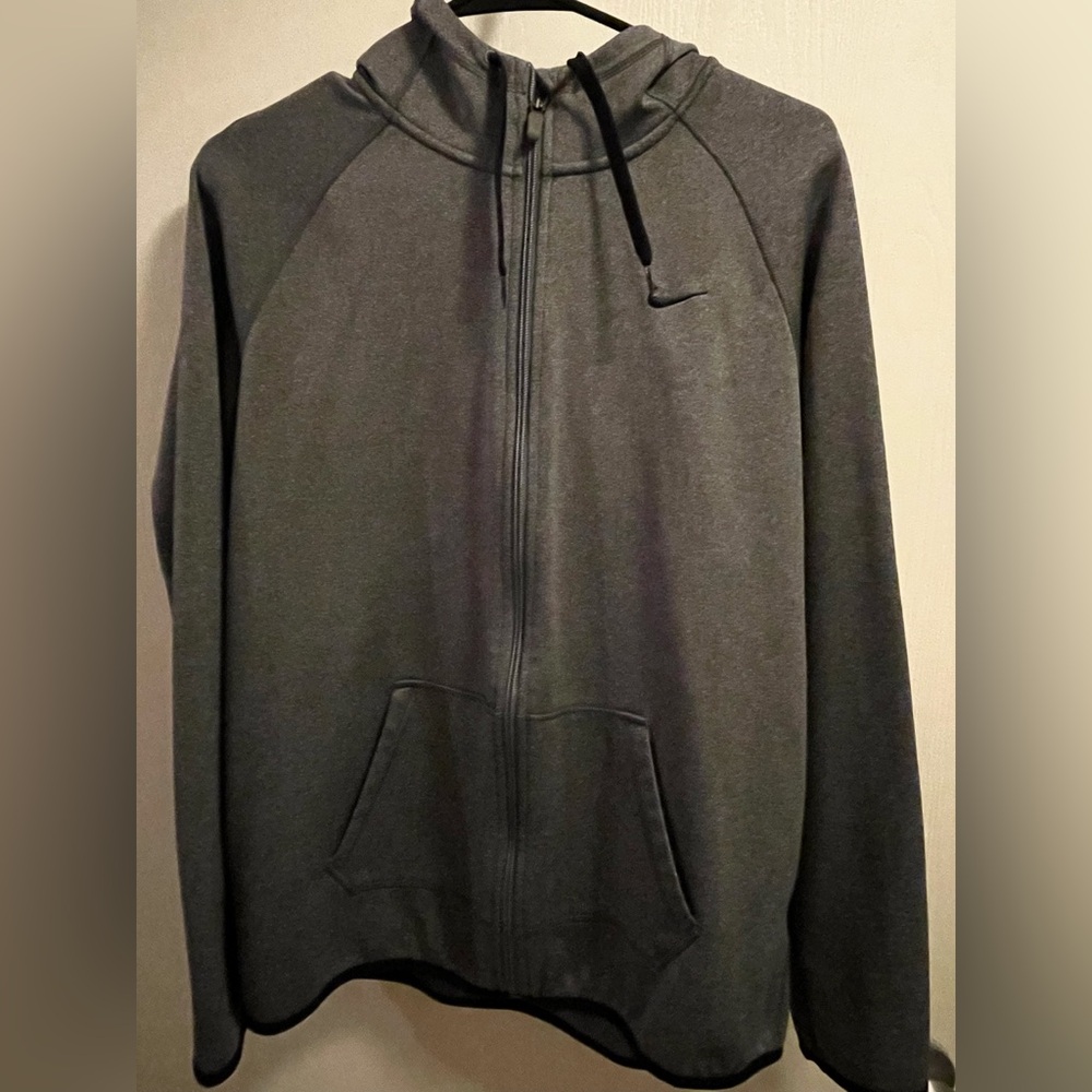 Nike Charcoal Zip-Up Sweater